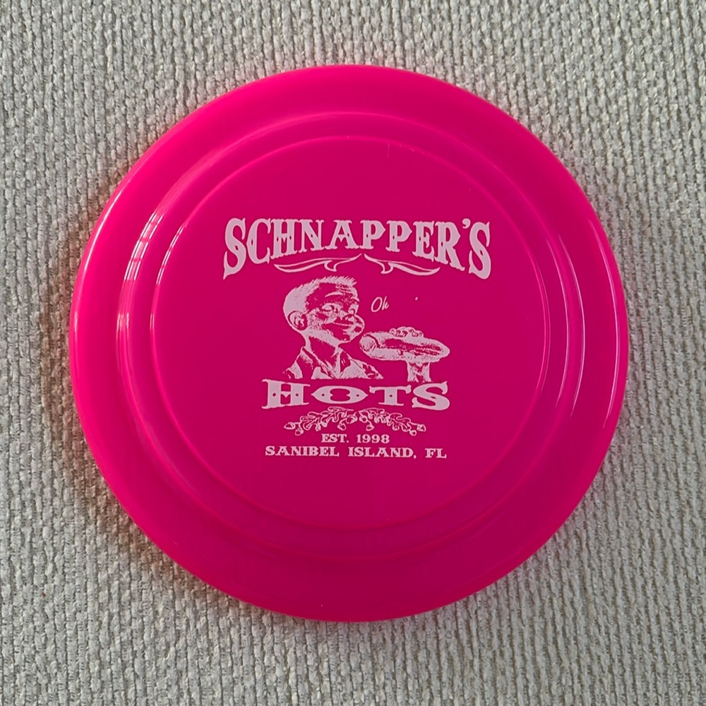Schnapper’s Hots Sanibel island pink frisbee NWOT